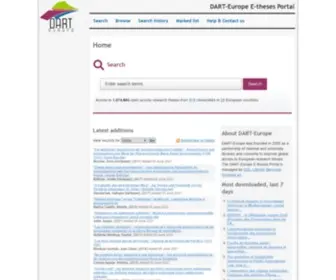 Dart-Europe.org(Portal for open access research theses. DART) Screenshot