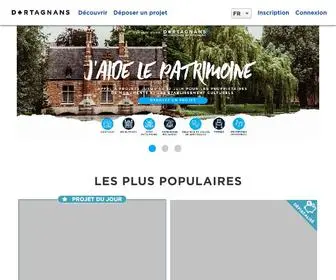 Dartagnans.fr(Préserver le patrimoine grâce au crowdfunding) Screenshot