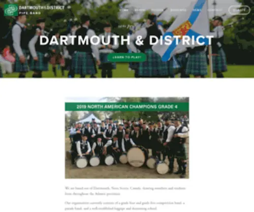 Dartmouthpipeband.com(Dartmouth & District Pipe Band) Screenshot