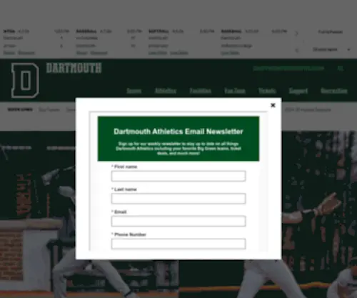 Dartmouthsports.com(Dartmouth College Athletics) Screenshot