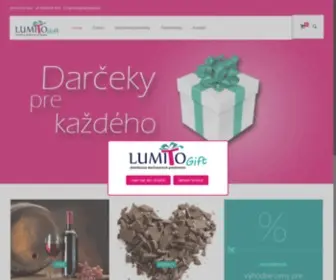 Darujemti.sk(LUMITO gift s.r.o. distribúcia darčekových predmetov) Screenshot