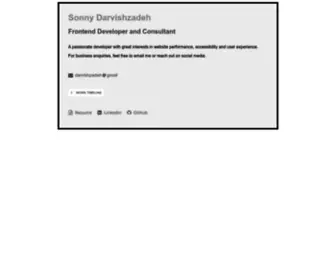 DarvishZadeh.com(Sonny Darvishzadeh // Developer and Consultant) Screenshot