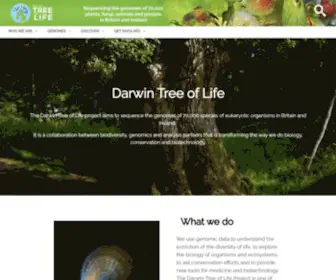 Darwintreeoflife.org(Reading the genomes of all life) Screenshot