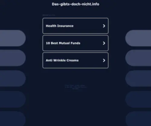 Das-Gibts-Doch-Nicht.info(Das Gibts Doch Nicht info) Screenshot