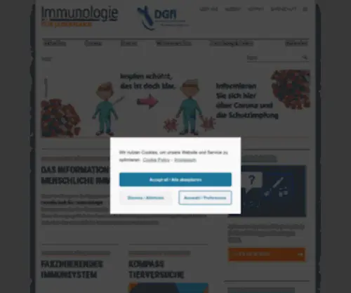 Das-Immunsystem.de(Immunologie für Jedermann) Screenshot