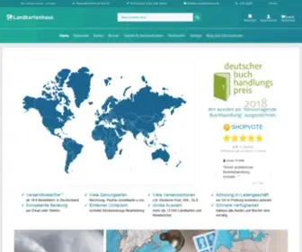 Das-Landkartenhaus.de(Landkarten, Reisebücher & Globen) Screenshot