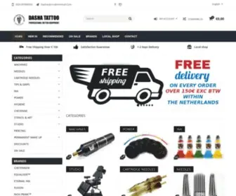 Dashatattoo.com(Tattoo groothandel Amsterdam) Screenshot