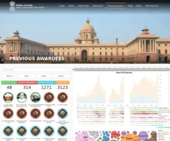 Dashboard-Padmaawards.gov.in(Padma Awards) Screenshot