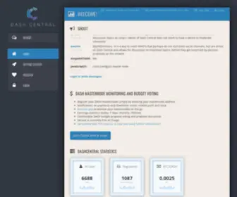 Dashcentral.org(Masternode monitoring and budget voting) Screenshot