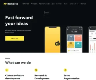 Dashdevs.com(Building digital assets) Screenshot
