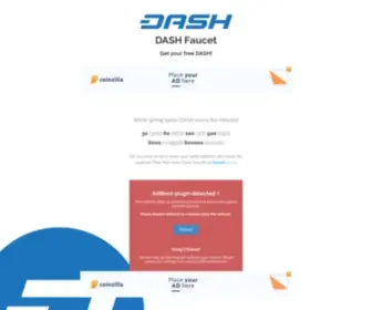 Dashfaucet.net(Free DASH from the DASH Faucet) Screenshot