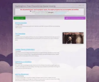 Dashingdon.com(Free ChoiceScript Game Hosting) Screenshot