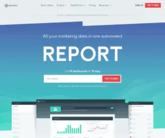 Dashthis.com(Marketing Reporting Dashboards For Analytics) Screenshot
