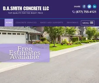 Dasmithconcretellc.com(D.A.Smith Concrete LLC) Screenshot