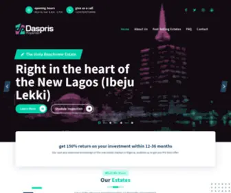 Dasprisproperties.com(Safe and secure properties/lands innvestment company in lekki) Screenshot