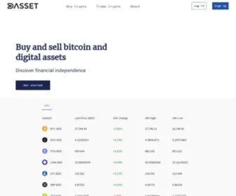 Dassetx.com(Nz's cryptocurrency exchange for bitcoin and ethereum) Screenshot