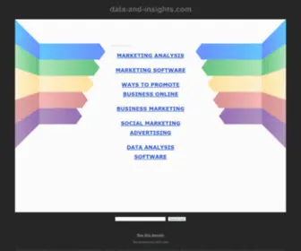 Data-AND-Insights.com(data and insights) Screenshot