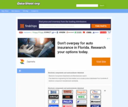 Data-Sheet.org(DataSheet Catalog of Electronic Components) Screenshot