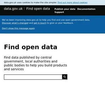 Data.gov.uk(Find open data) Screenshot