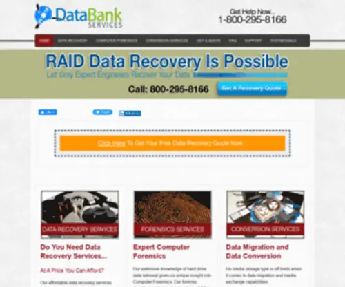 Databankservices.com(Data Recovery Services) Screenshot