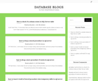 Databaseblogs.com(databaseblogs) Screenshot