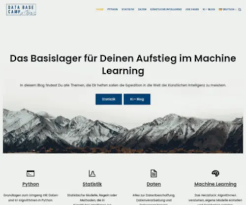 Databasecamp.de(Machine Learning Blog) Screenshot