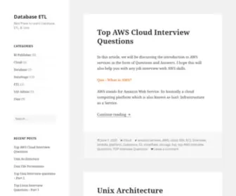 Databaseetl.com(Best Place to Learn Database) Screenshot