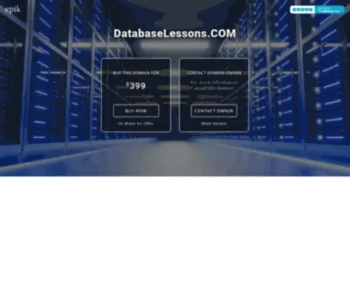 Databaselessons.com(Domain name) Screenshot