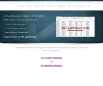 Databaseofjewelrystores.com(Jewellers & Jewelry Retailers Database & Mailing List) Screenshot