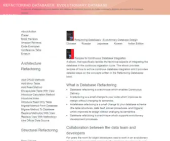 Databaserefactoring.com(Refactoring Databases) Screenshot