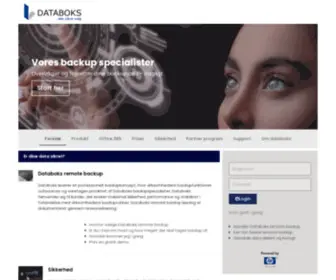 Databoks.dk(Forøg din IT sikkerhed med databoks remote backup) Screenshot