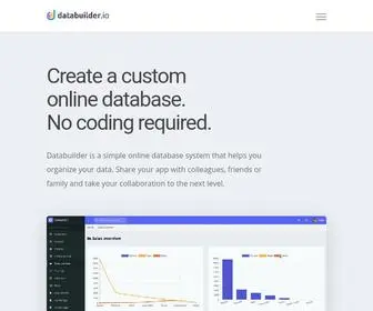 Databuilder.io(No-code database platform) Screenshot