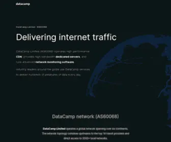 Datacamp.co.uk(Delivering internet traffic) Screenshot