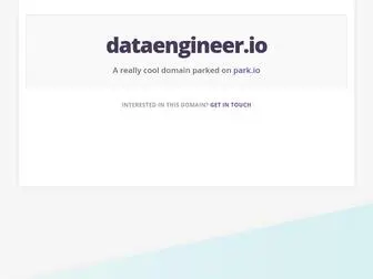 Dataengineer.io(A really cool domain parked on Park.io) Screenshot