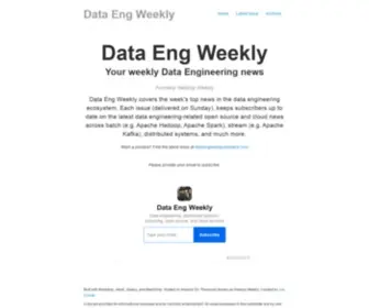 Dataengweekly.com(Data Eng Weekly) Screenshot