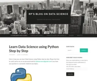 Datafai.com(RP’s Blog on Data Science) Screenshot