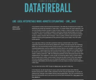 Datafireball.com(Journey of a data guy) Screenshot