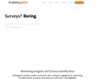 Datagame.io(Gamified online surveys for market research) Screenshot