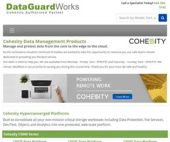 Dataguardworks.com(Cohesity Data Storage Products and Solutions) Screenshot
