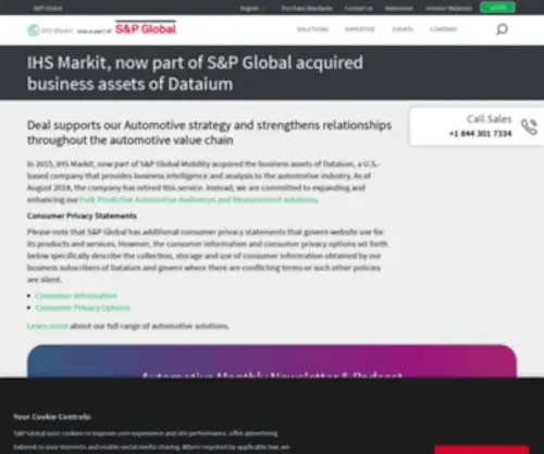 Dataium.com(S&P Global Acquires the Business Assets of Dataium) Screenshot