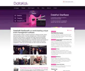 Datakal.eu(Event and Festival Management and Database Software) Screenshot