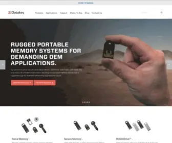 Datakey.com(Rugged, portable and removable memory for OEM applications) Screenshot