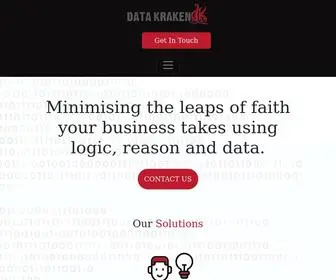 Datakraken.net(Data Kraken Minimising the leaps and faith your business takes through data) Screenshot