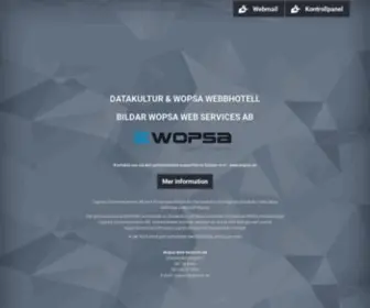 Datakultur.com(Datakultur & Wopsa Webbhotell bildar Wopsa Web Services AB) Screenshot