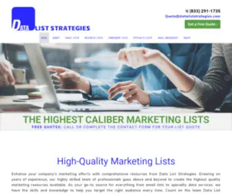 Dataliststrategies.com(High-Quality Marketing Lists) Screenshot