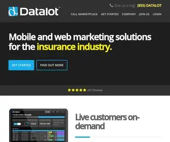 Datalot.com(Powerful Marketing Solutions for the Insurance Industry from Centerfield) Screenshot