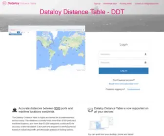 Dataloy.com(Dataloy Distance Table) Screenshot