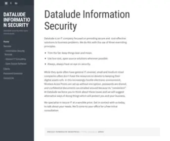 Datalude.com(Sensible security with open source tools) Screenshot
