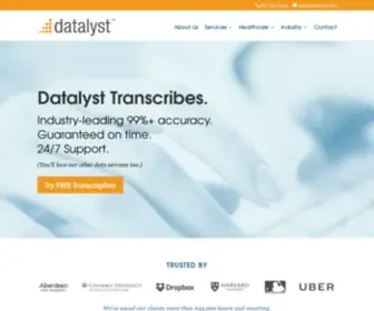 Datalyst.com(Guaranteed Transcription) Screenshot