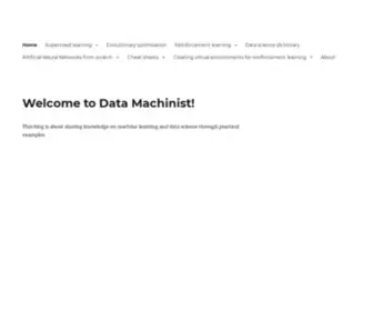 Datamachinist.com(Data science blog) Screenshot